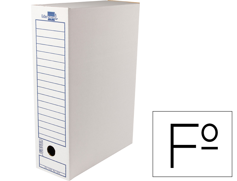 Caja archivo definitivo Liderpapel Folio 340 g/m²